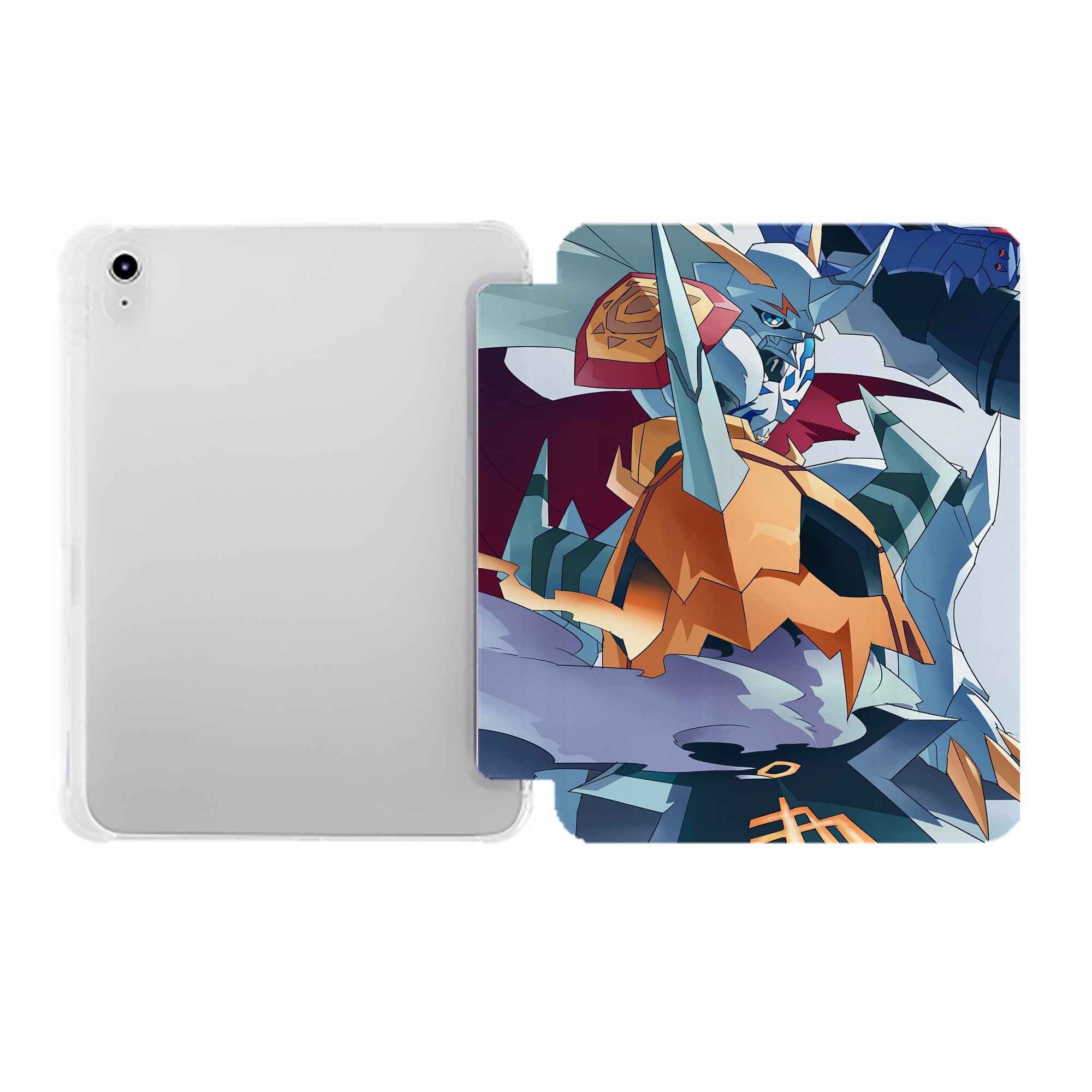 （画像用） Digimon デジタルモンスター/デジモン IPad ケース ペン収納付き 三つ折りスタンド PUレザー×シリコン 対応機種9.5/10.5/10.9インチ